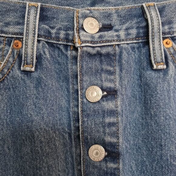 Levi's Button Front Mini Skirt - Picture 6 of 12